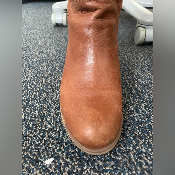 100% Real Suede & Leather Tall Partial Lace-Up Heeled Timberland Boots - Picture 6 of 14